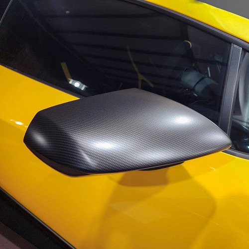 Matte Ceramic Carbon Vinyl Wrap On Car