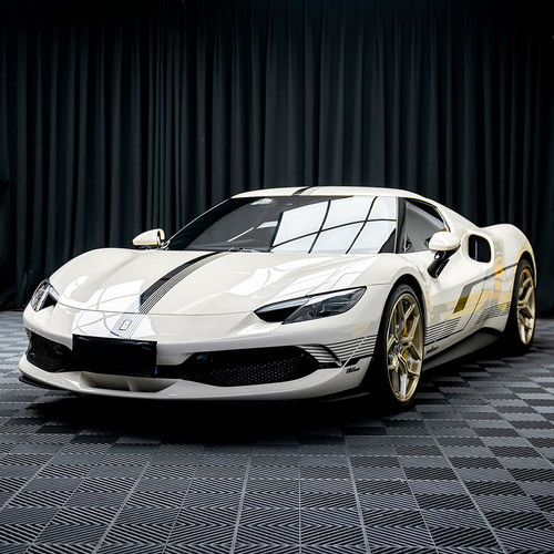 Vanilla Mist Vinyl Wrap on the car