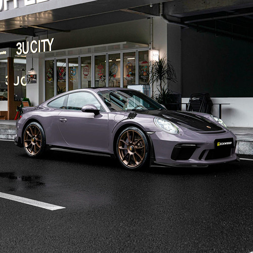 Dusky Grape Vinyl Wrap on the car