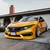 Golden Yellow Vinyl Wrap On Car