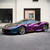 Purple Flame Vinyl Wrap On Car