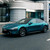 Gloss blue vinyl wrap Azure Flame applied on car
