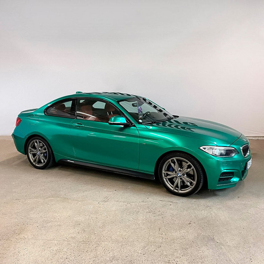 Ocean Green Vinyl Wrap On Car