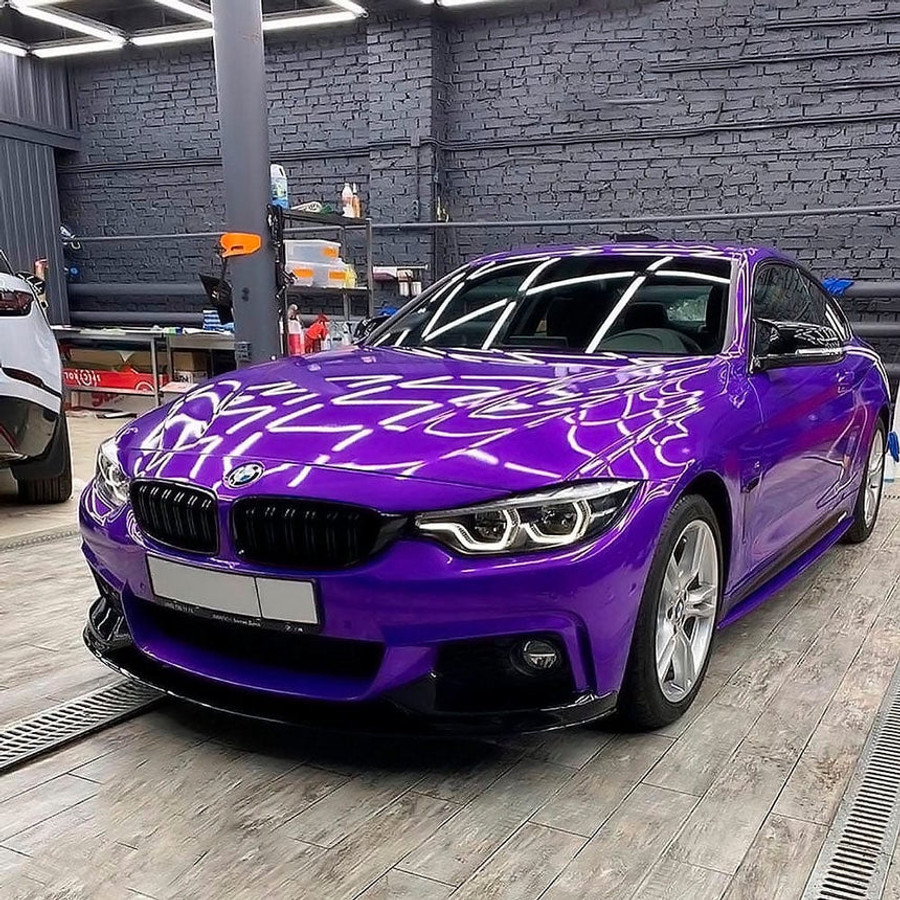 Midnight Purple Vinyl Wrap On Car