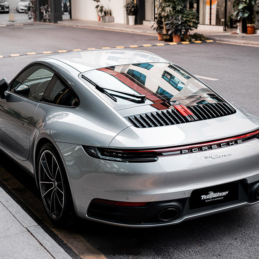 Dolomite Silver Vinyl Wrap On Car