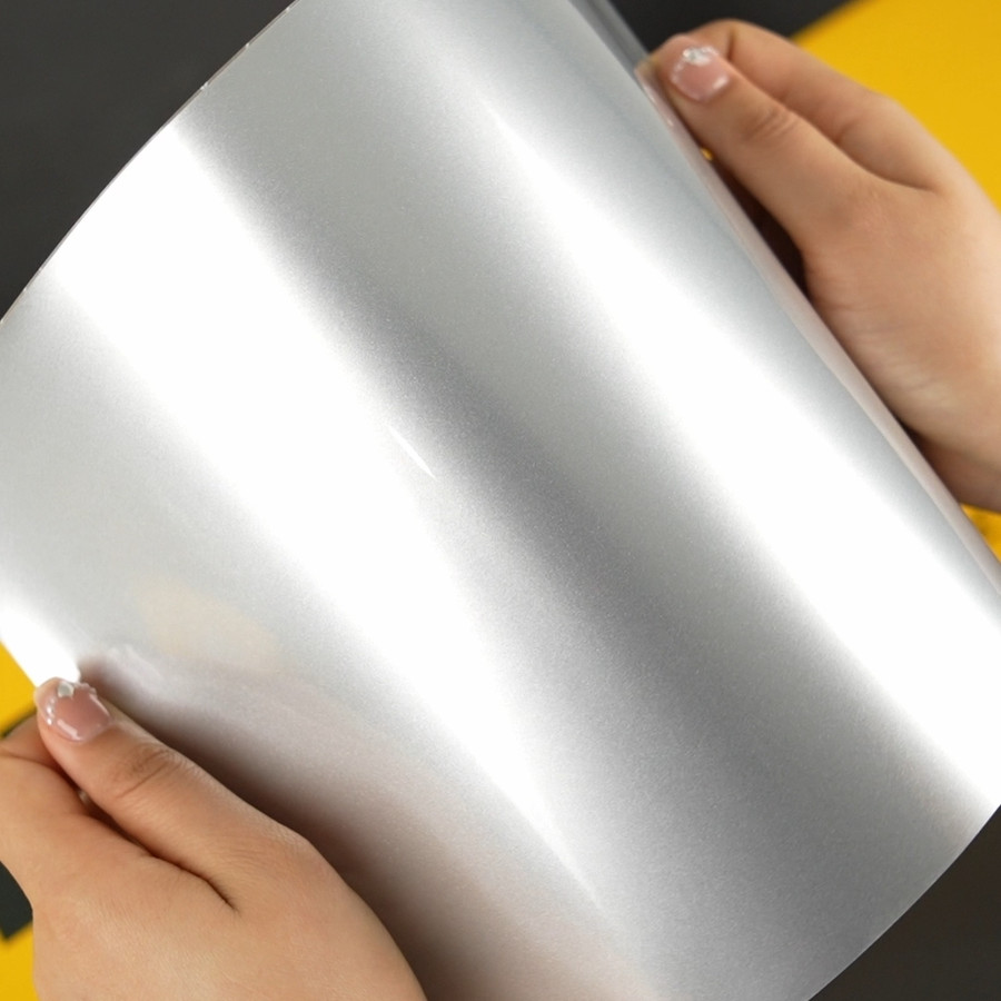 High Gloss Metallic Vinyl Wrap - Crystal Silver (RB14-HD)