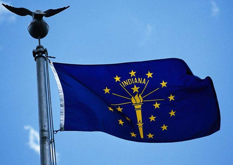 Indiana State Flags Nylon & Polyester 2' x 3' to 5' x 8' US Flag