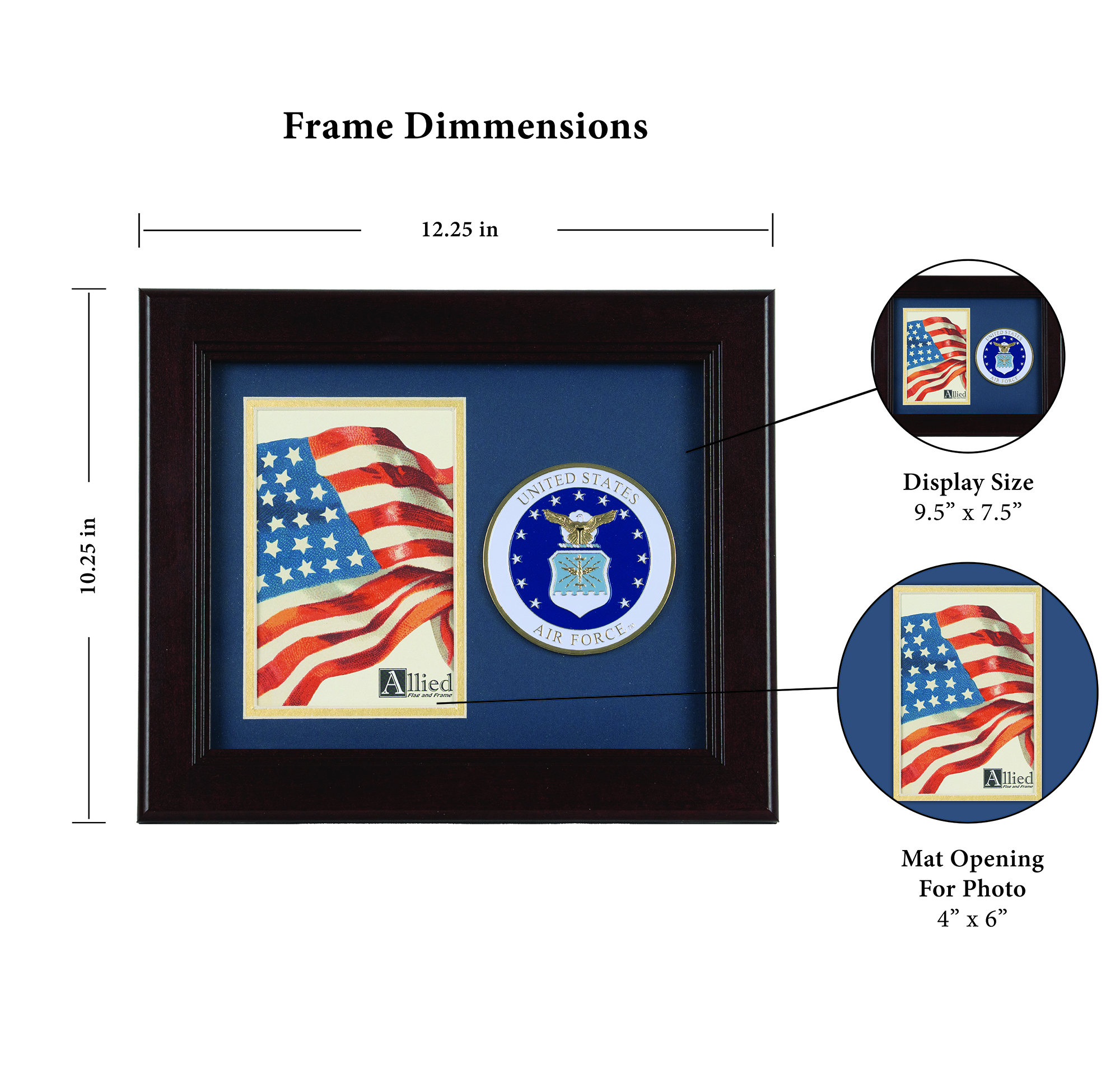 US Air Force Medallion Picture Frame - 8