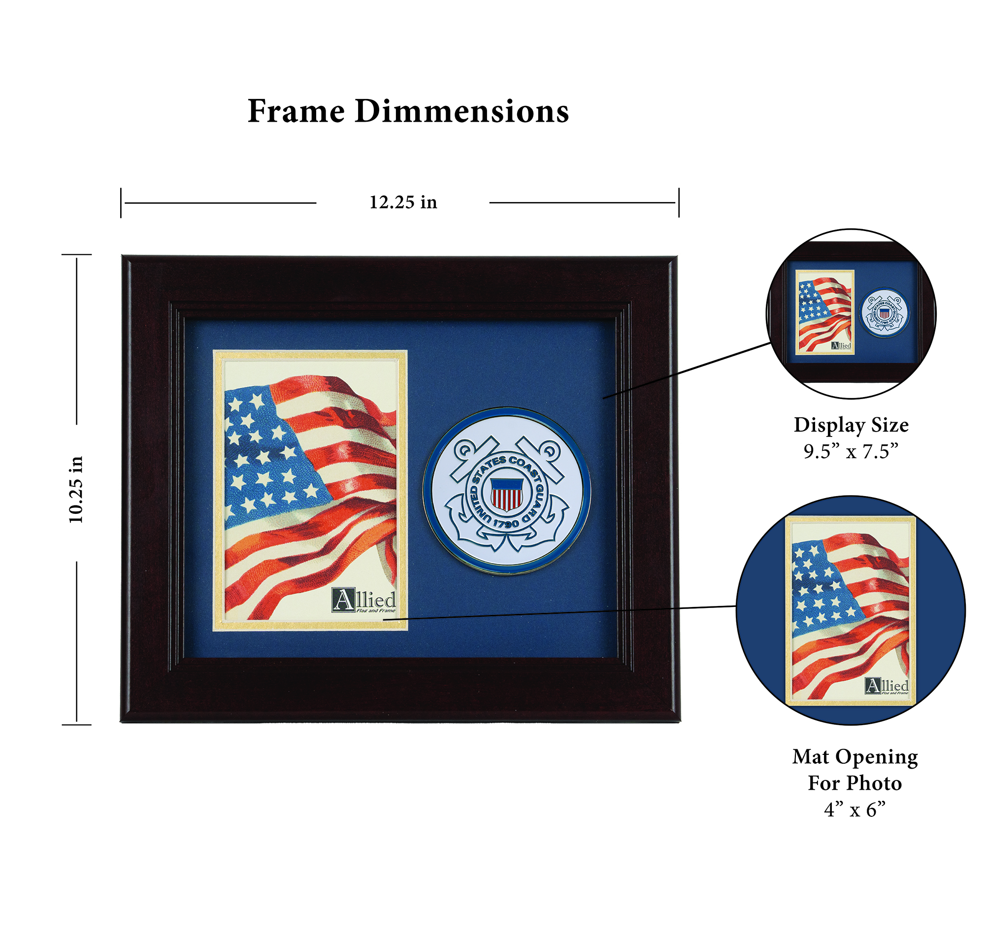 US Coast Guard Medallion Picture Frame - 8