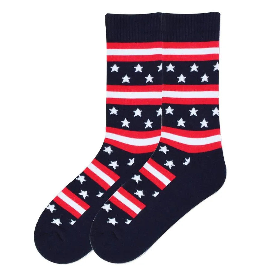 Men's Stars & Stripes Socks - Cotton Blend | US Flag Store