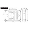 Wet Location LED Battery Backup Exit Sign Double Sided Dimensions
