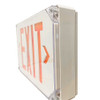 Wet Location LED Battery Backup Exit Sign Side View