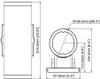 LED Wall Cylinder, Multi-Wattage 12W, 16W and 20W
