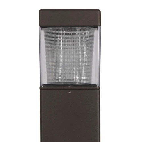 LED square bollard with glass reflector_full_view
