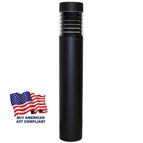 15 Watt LED 7" Round Bollard Flat Top and Louver Reflector BAA