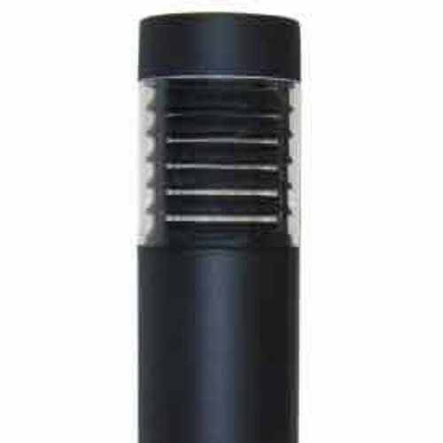 50W HPS 7" Round Bollard Flat Top Aluminum Louvers Quad Tap