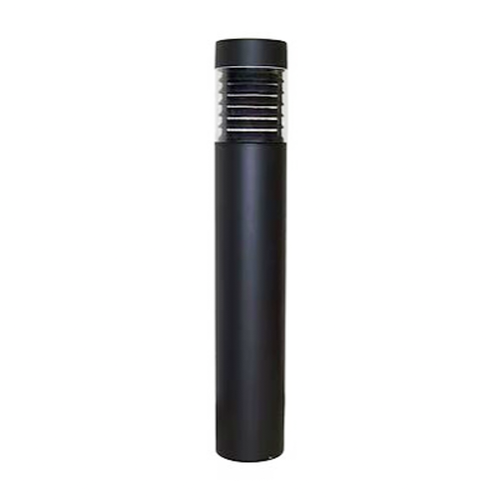Incandescent Round Bollard Flat Top Aluminum Louvers
