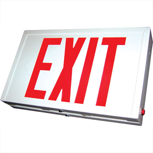 Chicago Steel Housing LED Exit Sign Battery Backup Chicago Steel Housing LED Exit Sign Battery Backup