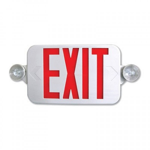 Mini Combo Exit Emergency Adjustable Heads Red Letters Mini Combo Exit Emergency Adjustable Heads Red Letters