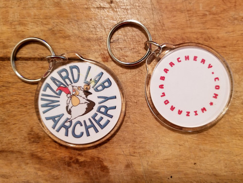 Wizard Lab Archery 2" keychains.