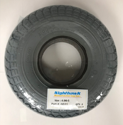 14x3 (3.00-8) Foam-Filled Mobility Tire (Flush Profile; 2.5 Bead Width)  with Powertrax C248G Tread - Monster Scooter Parts