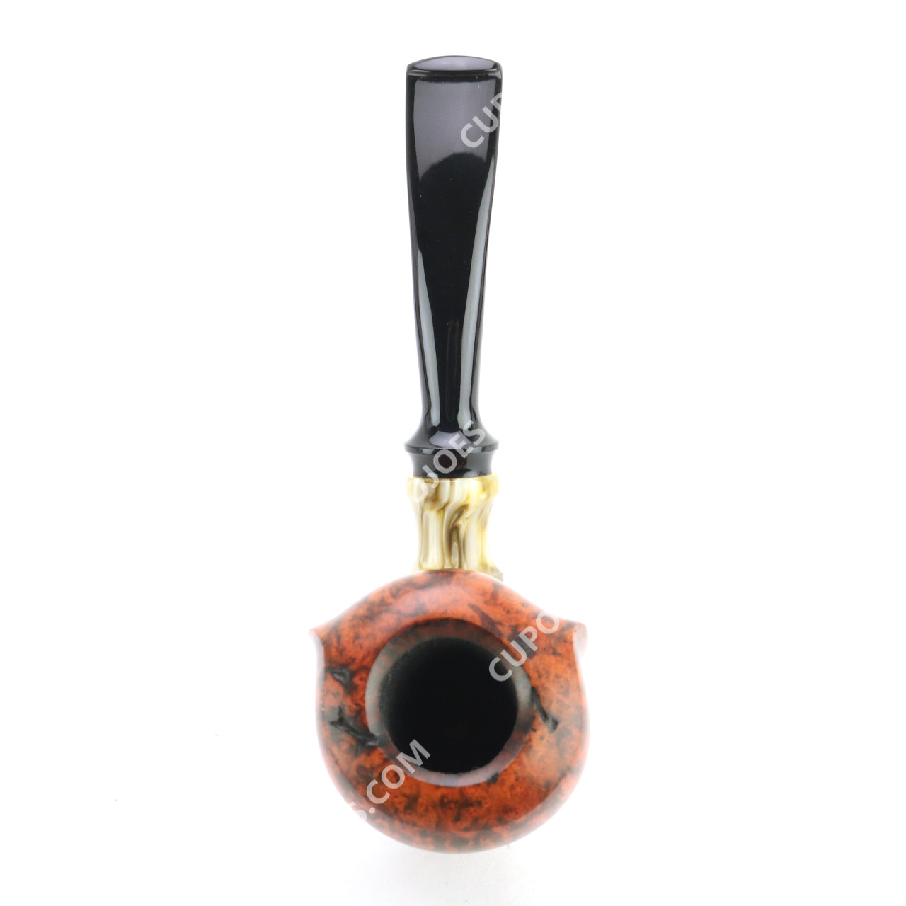 Tao: Smooth Natural Acorn with Silver Tobacco Pipe