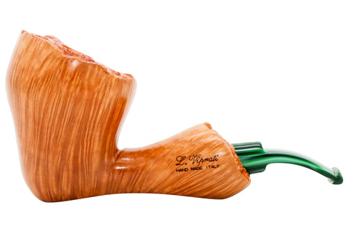 Luigi Viprati Collection Silver Smooth Freehand Pipe #5435 Left
