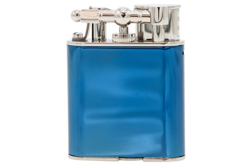 Dunhill Unique Turbo Blue Lacquer Palladium Plate Cigar Lighter Back