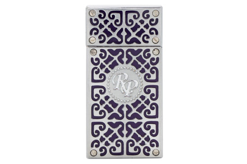 Rocky Patel Burn Lighter Purple & Chrome Plates Left