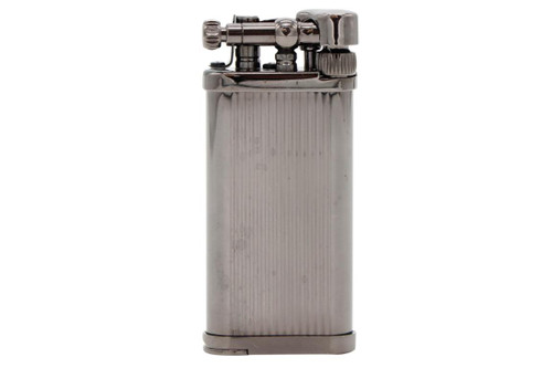 Corona Old Boy Pinstripe Gunmetal Pipe Lighter #648306 Front Side
