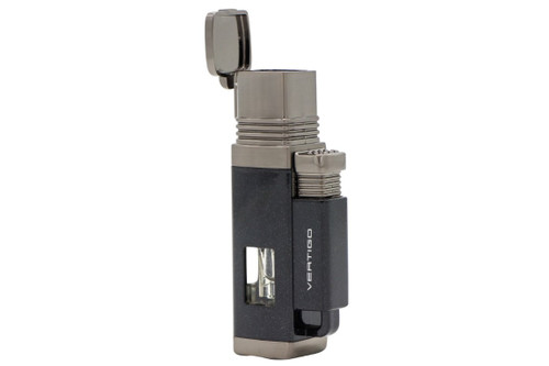 Vertigo Churchill Quad Torch Cigar Lighter - Black/Gunmetal