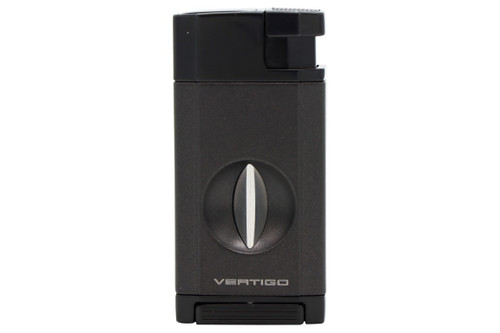 Vertigo Saber Twin Torch Cigar Lighter - Black Front