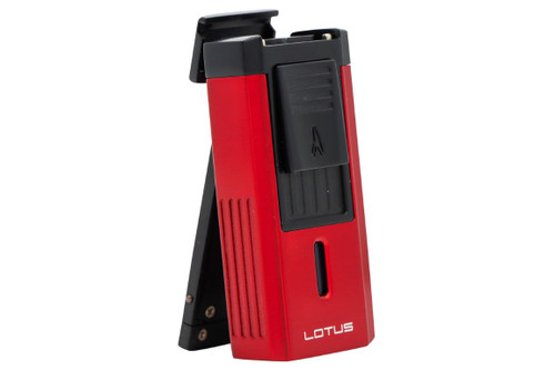 Lotus Duke V-Cutter Triple Pinpoint Torch Flame Lighter - Red