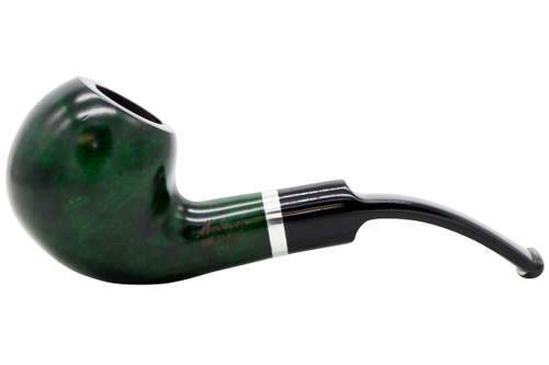 Molina Barasso 111 Smooth Green 9mm Pipe - Bent Apple Left