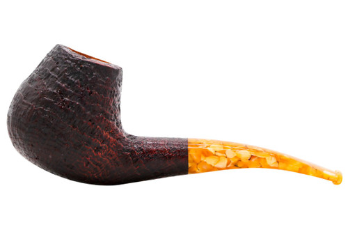 Savinelli Autograph Bent Brandy Sandblasted 6mm Pipe #102-0779 Left