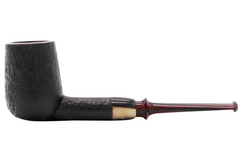 Brentegani Pipes Black Sandblasted Billiard Pipe #102-0791 Left