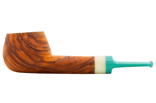 Brentegani Pipes Olivewood Sandblast Apple Pipe #102-0793 Left