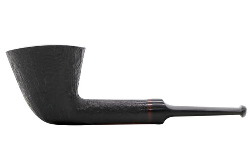 Brentegani Pipes Danish Black Sandblast with Contrast Rim Pipe #102-0798 Left