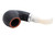 White Elephant Ebony & Ivory 1 Sandblasted Tobacco Pipe Top