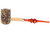 Missouri Meerschaum Corn Cob Pipe "The Louis" Straight - Fiery Orange  Left