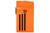 Lotus Orion Twin Pinpoint Torch Flame Lighter - Orange/Black Back