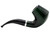 Molina Barasso 101 Smooth Green 9mm Pipe - Bent Volcano Right