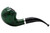 Molina Barasso 102 Smooth Green 9mm Pipe - Bent Apple Left