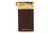 Vertigo Crosby Pipe Lighter - Dark Brown & Satin Gold Front