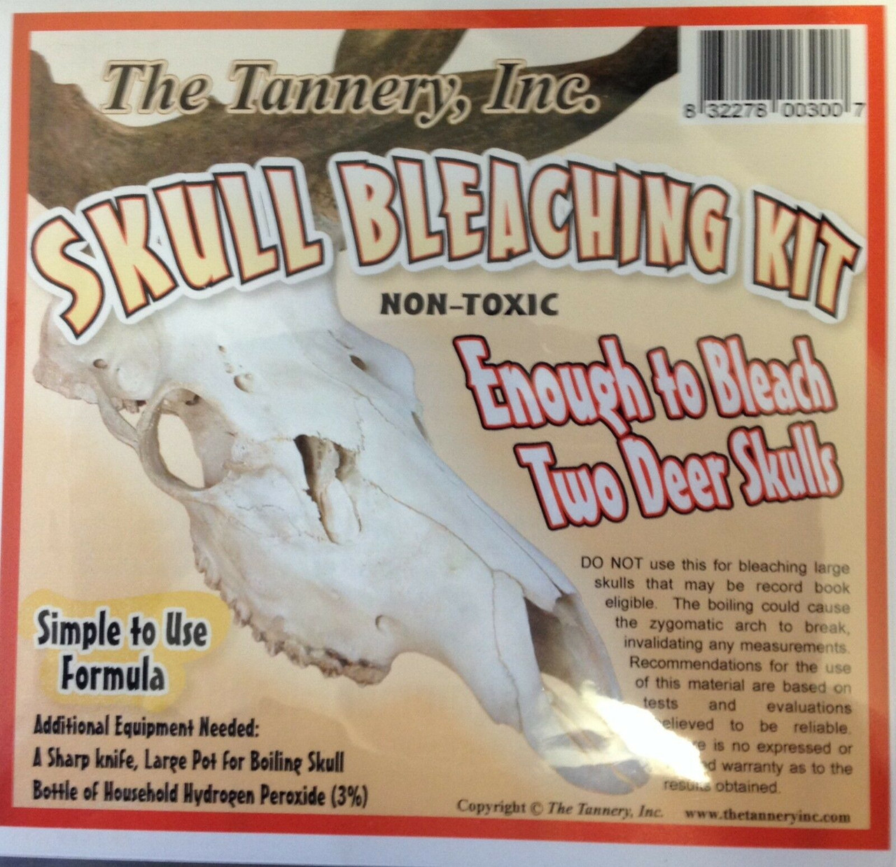 The Tannery Inc. Skull Bleaching Kit European Skull Whitening Whitetail
