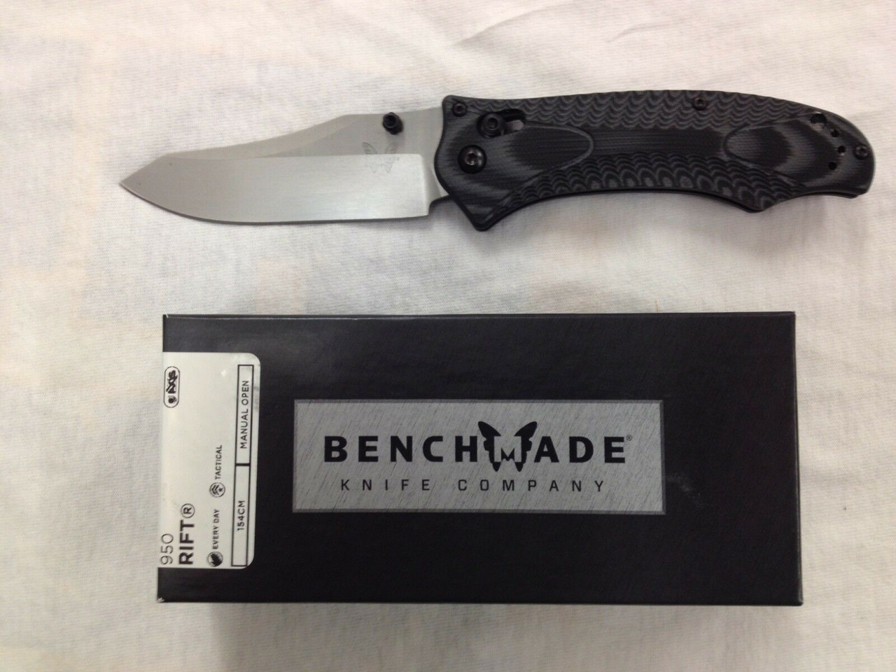 Benchmade Rift NEW Benchmade 950 Rift Osborne 154CM Reverse Tanto Blade Axis Lock G10 ...