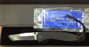 Stone River Gear Black Ceramic Folding Knife with Tanto Blade G10 Handle SRG2GLT Stone River Gear Black Ceramic Folding Knife with Tanto Blade G10 Handle SRG2GLT