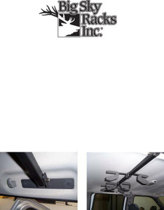 Big Sky Racks SBR-2G-OSH Telescoping Two Gun Panic Handle Truck Ceiling Rack