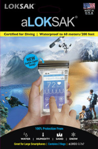 2 Aloksak 3.75 x 7 New Double Zipper Waterproof Airtight Bags LOKSAK Smartphone 2 Aloksak 3.75 x 7 New Double Zipper Waterproof Airtight Bags LOKSAK Smartphone
