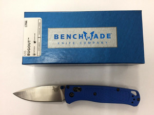 Benchmade 535 Bugout CPMS30V Plain Edge Satin Finish Blade Blue Handle Knife Benchmade 535 Bugout CPMS30V Plain Edge Satin Finish Blade Blue Handle Knife